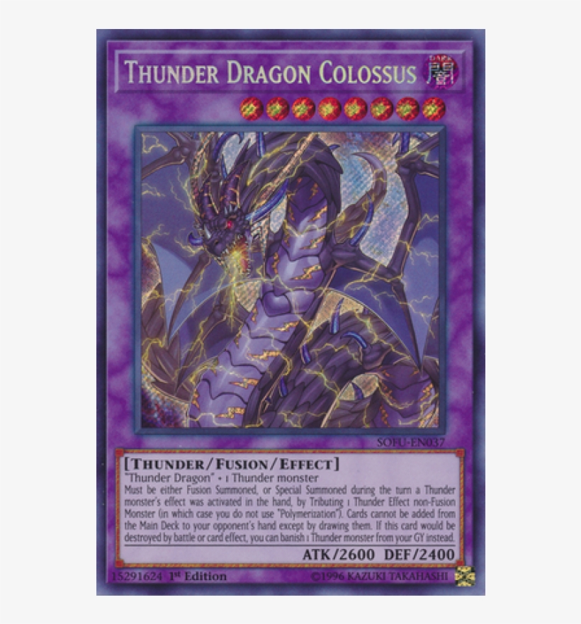 Out Of Stock Sofu-en037 - Yugioh Thunder Dragon Colossus, transparent png