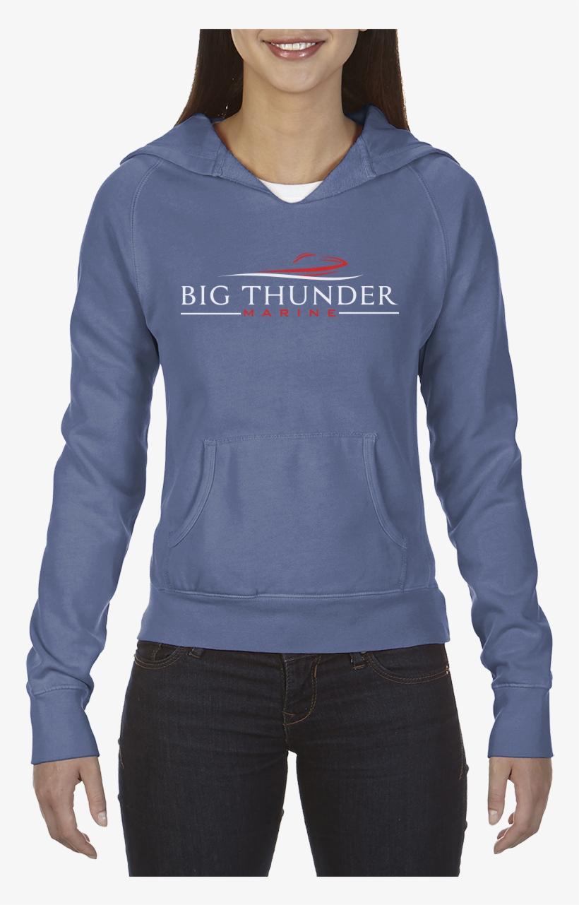 Big Thunder Marine Women's Hooded Sweatshirt - Comfort Colors, transparent png