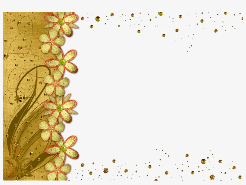 Gold Flower Frame Transparent Picture - Transparent Background Frame Flower, transparent png