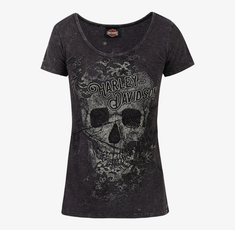 Harley Davidson Seamed Skull Dealer Tee - Fashion Design, transparent png