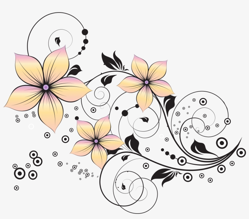 Floral Decoration Clip Art Image, transparent png