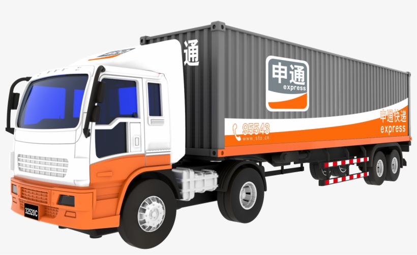Color Classification, Green Container Truck American - Trailer Truck, transparent png