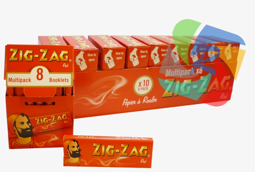 Zig Zag 8pk Red - Box, transparent png