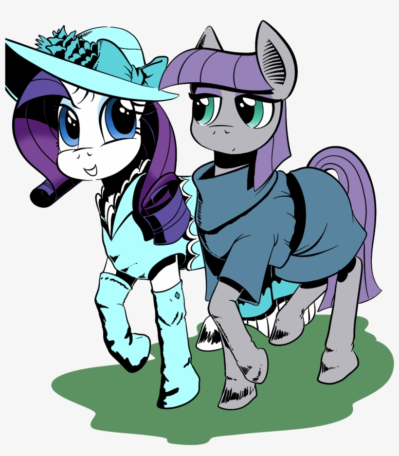 Color Rarity And Maud - Cartoon, transparent png