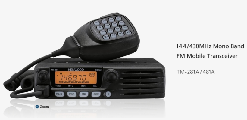 144/430mhz Mono Band Fm Mobile Transceiver Tm-281a/481a - Kenwood Tm 481a, transparent png