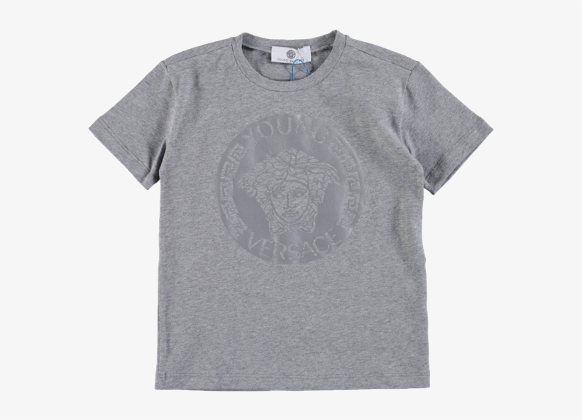 Picture Of Short Sleeved Medusa Logo T-shirt Grey - Active Shirt, transparent png