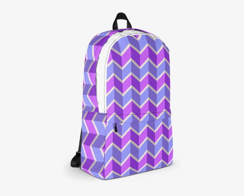 Blue And Purple Chevron Pattern Backpack - Cheese Backpack, transparent png