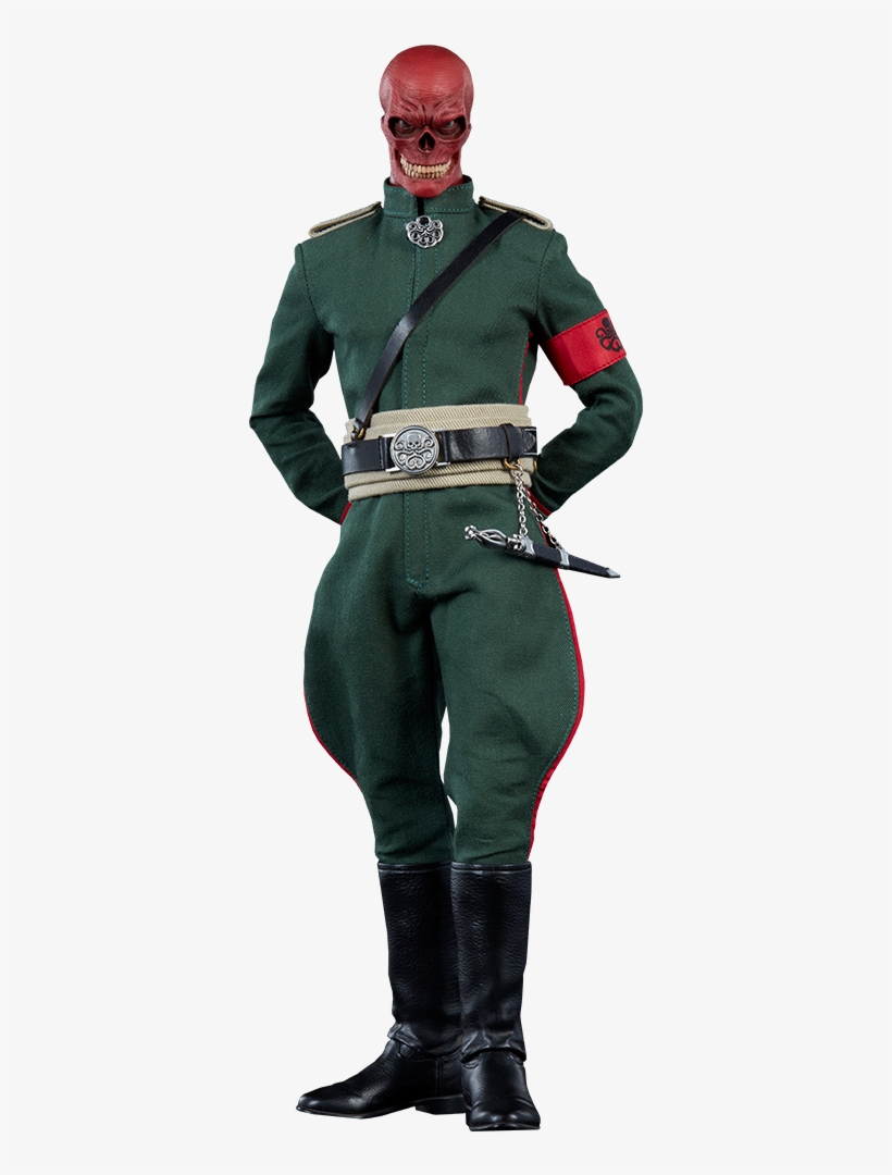 Red Skull 1/6th Scale Action Figure - Military Uniform, transparent png