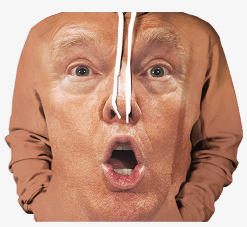 Donald Trump Shocked Face Hoodie All Over Print Apparel - Donald Trump Kissing Kim Jong, transparent png