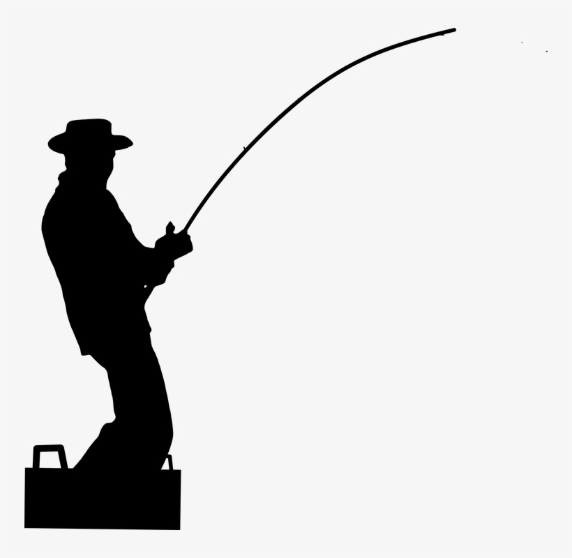 Silueta De Pescador, transparent png