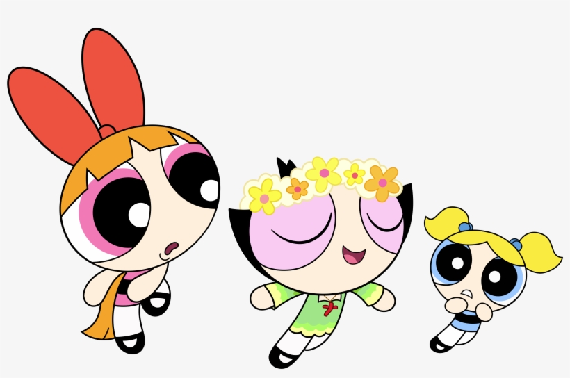 Hippie Cartoon Powerpuff Girls Buttercup Blossom And Bubbles 7070x4347 Png Download Pngkit