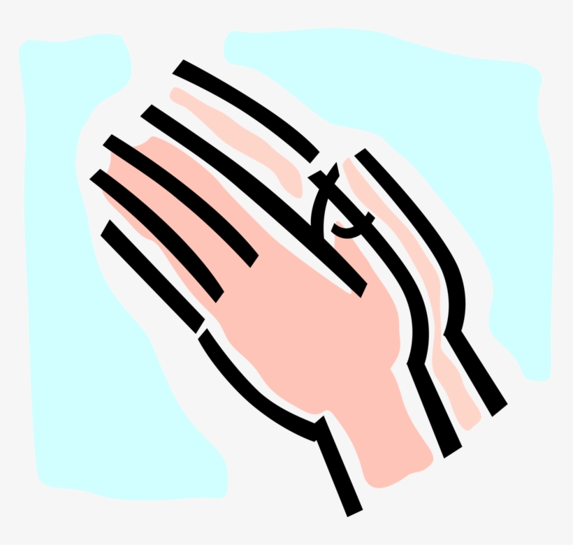Vector Illustration Of Praying Hands Clasped Together, transparent png
