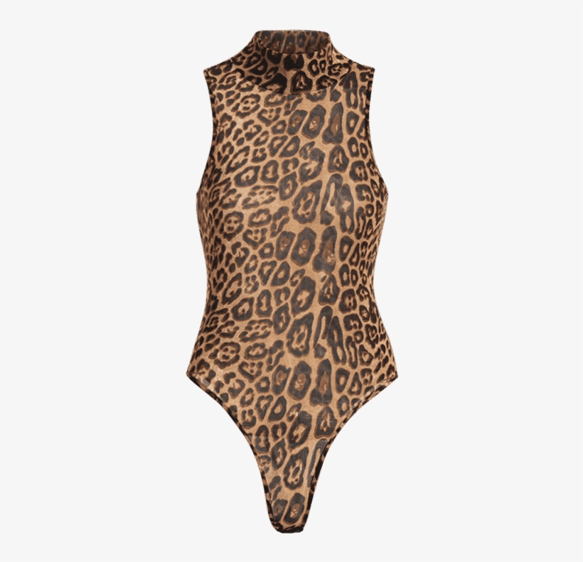 Leopard Print High Cut Bodysuit - Pattern, transparent png