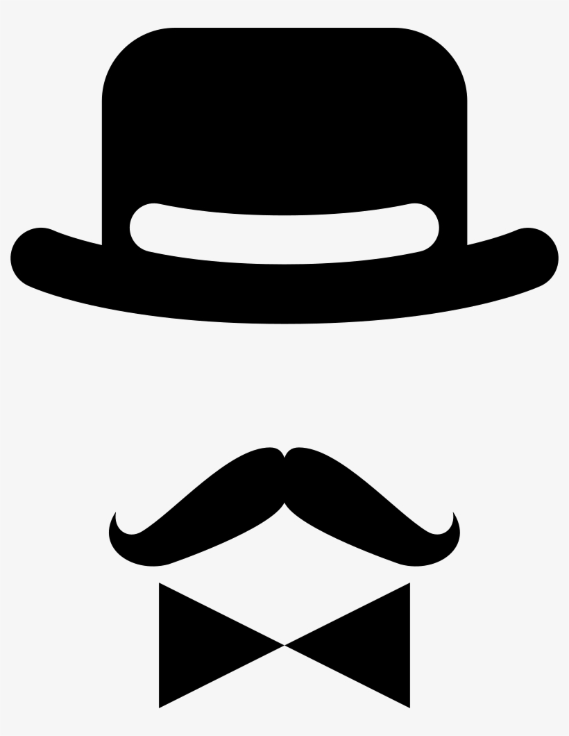 Png File Svg - Mustache And Hat Png, transparent png