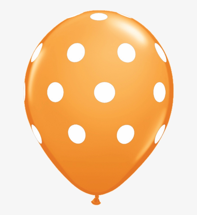 Orange Polka Dots 12" Balloon - Pink Polka Dot Balloons, transparent png