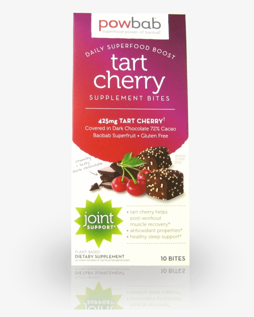 Powbab Tart Cherry Supplement Bites - Flyer, transparent png