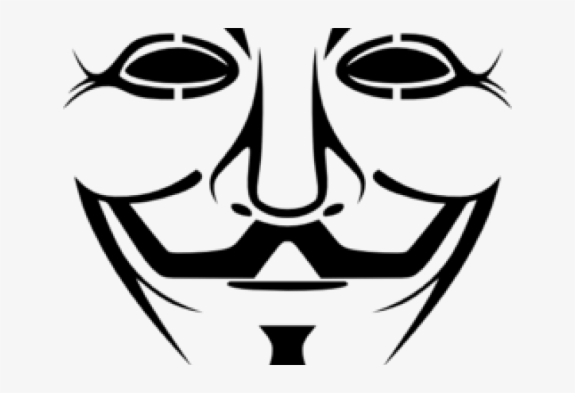 Joker Clipart Svg - Guy Fawkes Mask, transparent png