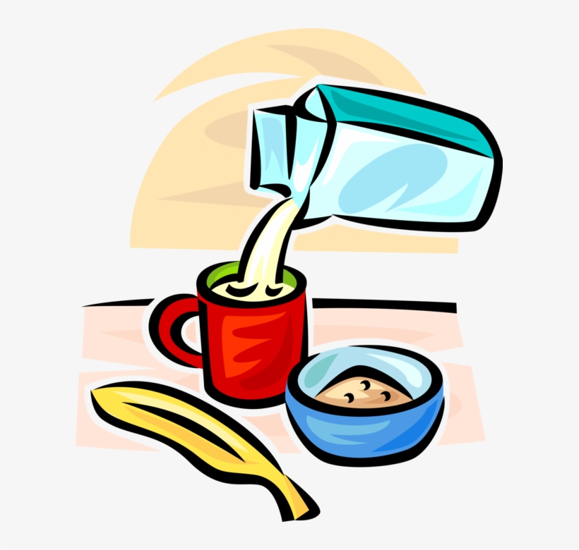 Vector Illustration Of Dairy Milk Carton, Mug Cup,, transparent png