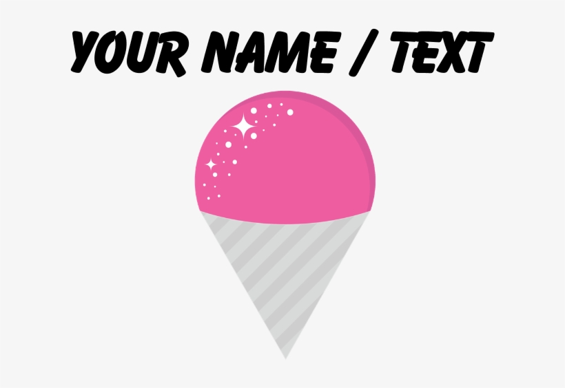 Custom Pink Snow Cone Mousepad - Ice Cream Cone, transparent png