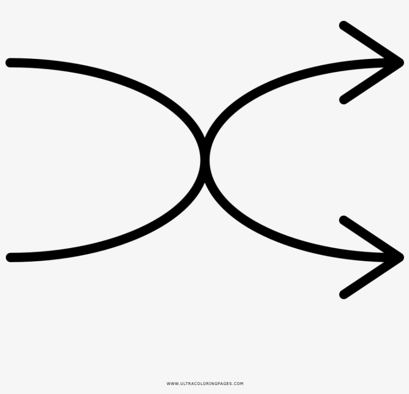 Double Arrows Coloring Page, transparent png