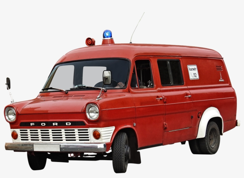 Fire Truck, Volunteer Firefighter, Fire Fighting - Compact Van, transparent png
