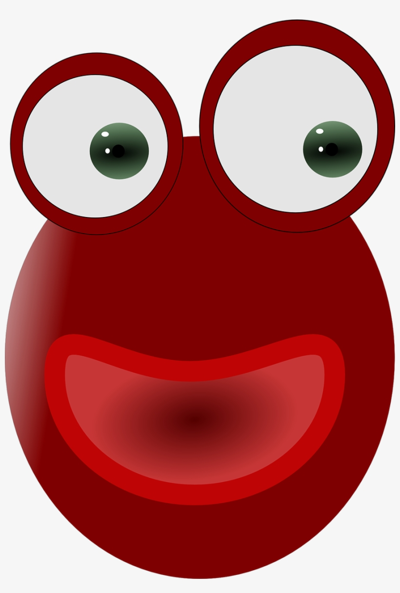 Red Eye Face - Cartoon, transparent png