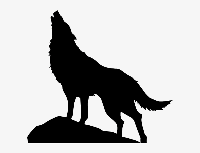 610 X 547 1 - Howling Wolf Silhouette, transparent png