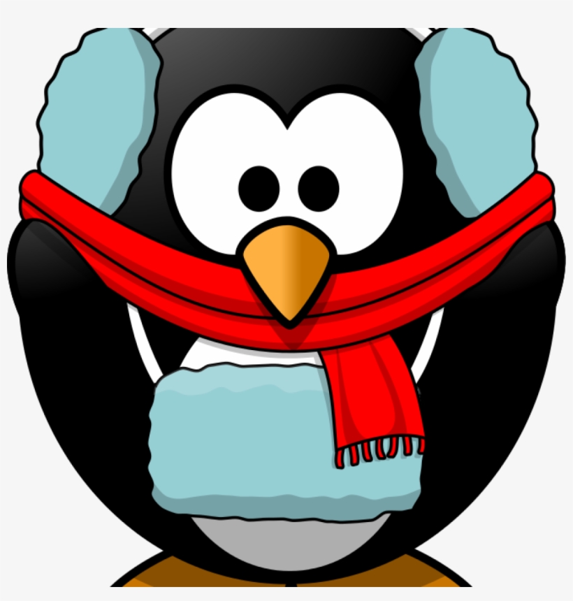 Cold Clipart Fish Clipart Hatenylo - Winter Penguin Clipart, transparent png