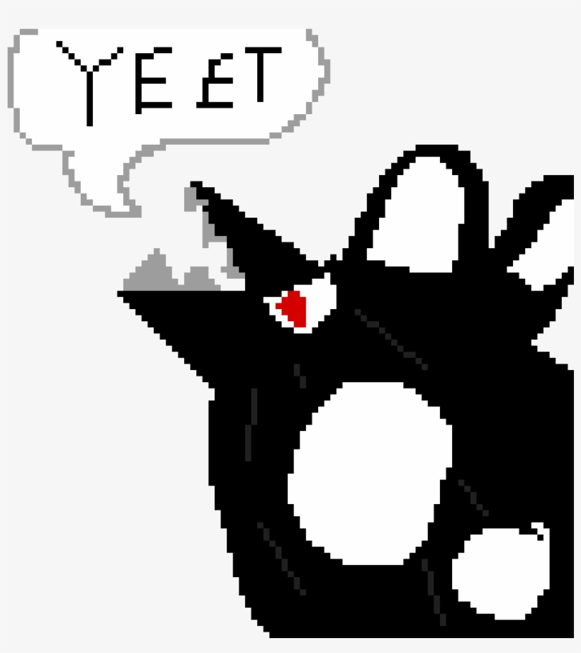My Best Drawing Of A Black And White Wolf Howling Yeet - Cartoon, transparent png