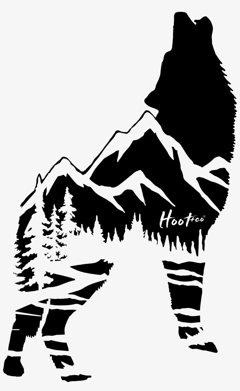 Howling Wolf Hoodie - Illustration, transparent png