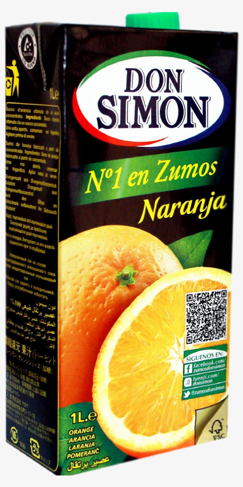 Orange Juice 1l - Don Simon Orange Juice, transparent png
