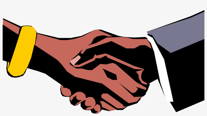 Vector Illustration Of Male And Female African American - African American Handshake Png, transparent png
