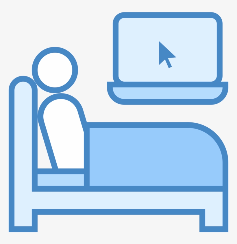 Travailler Au Lit Icon - Cuarto Png Vector, transparent png