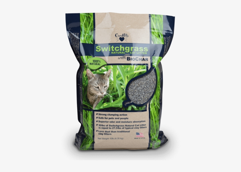 Ourpets Litter Switchgrass Natural Litter Biochar, transparent png