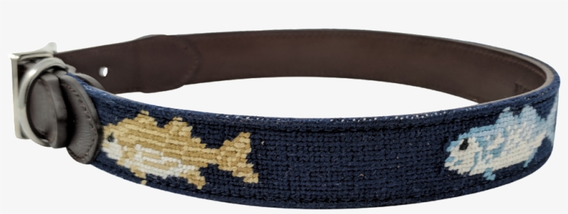 Nauticollar Fish Needlepoint Dog Collar Left - Belt, transparent png