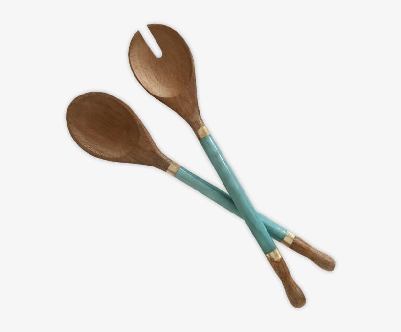 Pearl & Palm Wood Salad Servers - Wooden Salad Server, transparent png