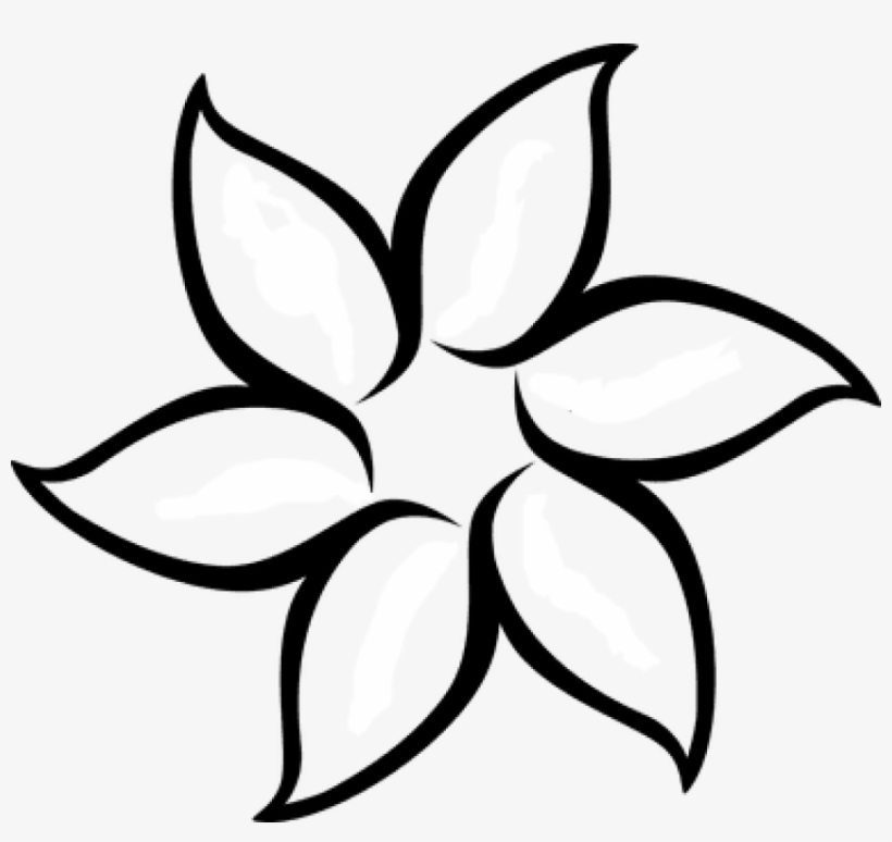 Free Png Floral Flower White Daffodil Daisy Tulip D - Simple Flower Outline, transparent png