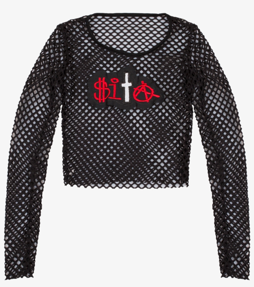 Goth Mesh Bikini - Long-sleeved T-shirt, transparent png