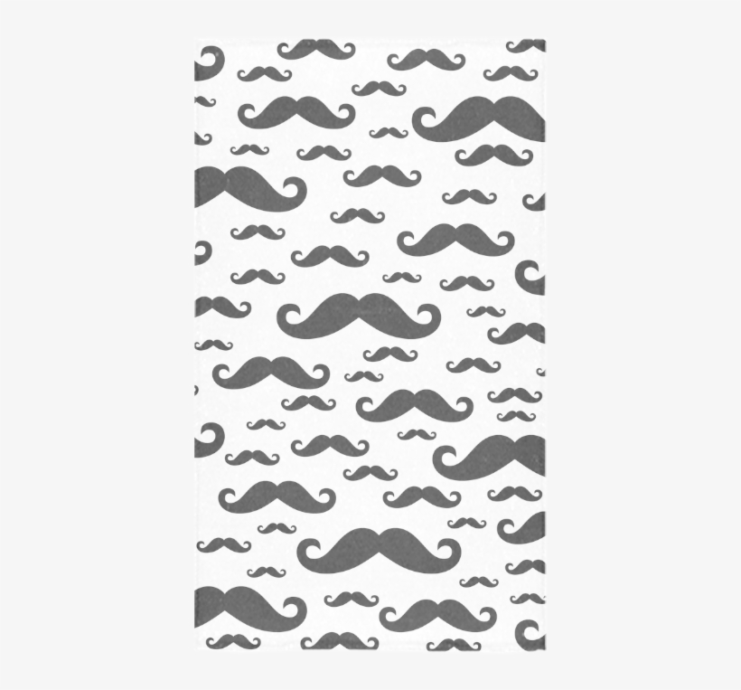 Black Handlebar Mustache / Moustache Pattern Custom - Mustache Towel Png, transparent png