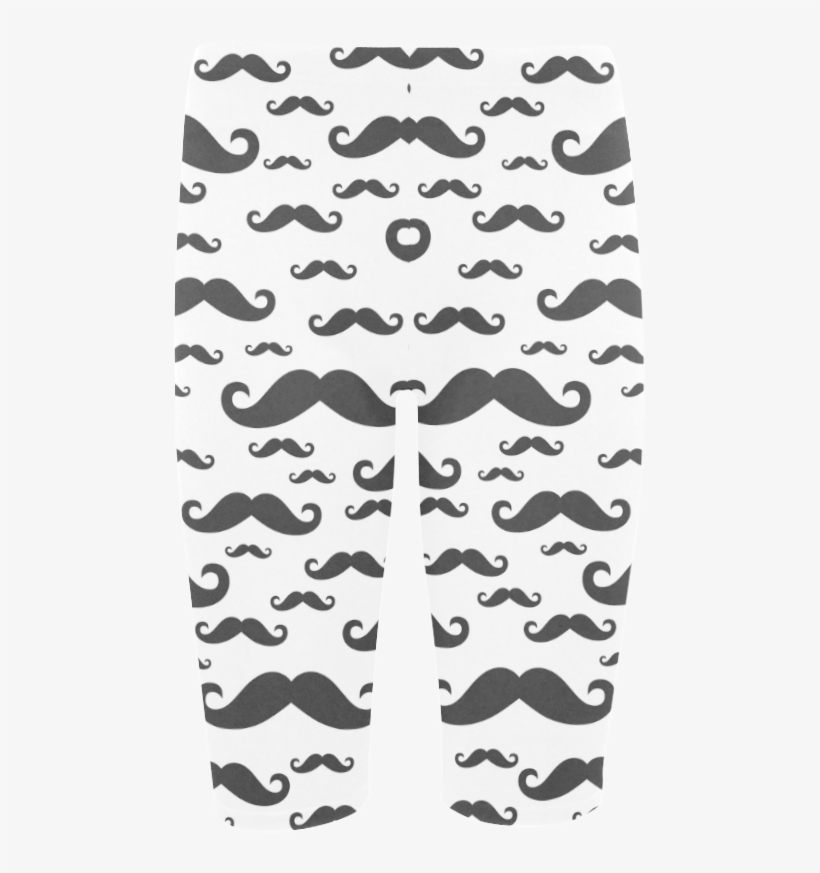Black Handlebar Mustache / Moustache Pattern Hestia - Sock, transparent png