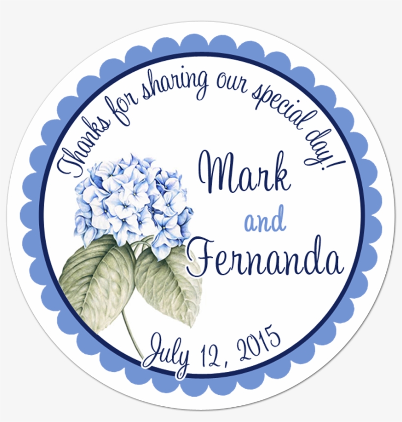 Blue Hydrangea Personalized Sticker - Blank Menstrual Cycle Chart, transparent png