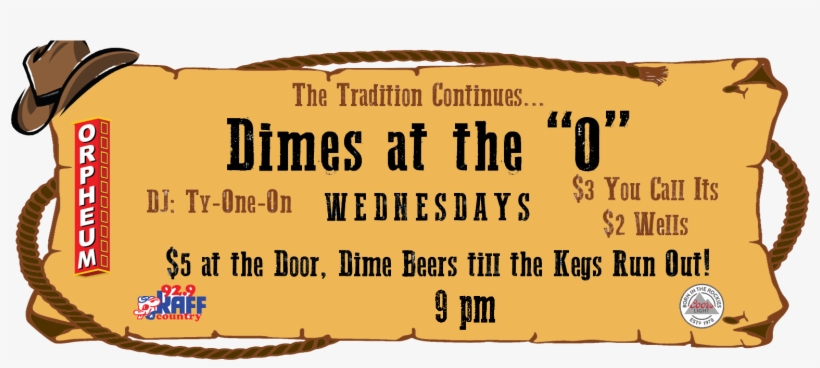 Orpheum Theater » Dimes At The O Tickets Orpheum Theater - Poster, transparent png