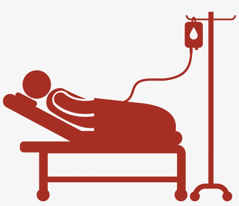 Svg Free Library Patient In Hospital Bed Clipart - Patient In Bed Cartoon, transparent png