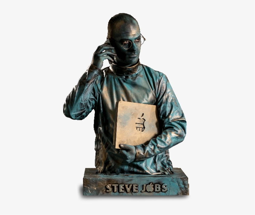 Steve Jobs - Bronze Sculpture, transparent png