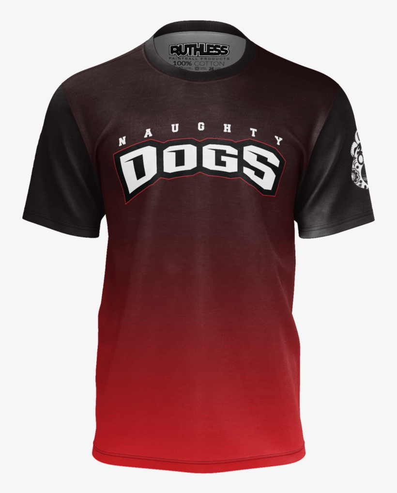 Naughty Dog Black Fade - Active Shirt, transparent png