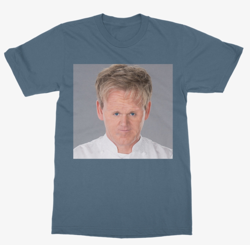 Gordon Ramsay With Small Face ﻿classic Adult T-shirt - T-shirt, transparent png