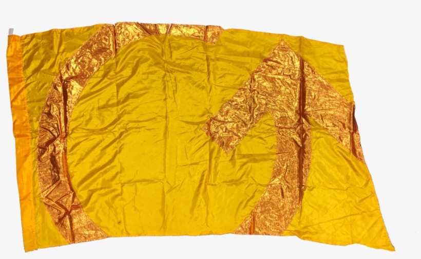 19 Gold Arrow Flags Poly China/lame Very Good Condition - Quilt, transparent png