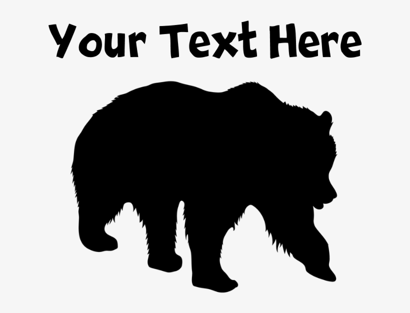 Grizzly Bear Silhouette Boxer Shorts - American Black Bear, transparent png