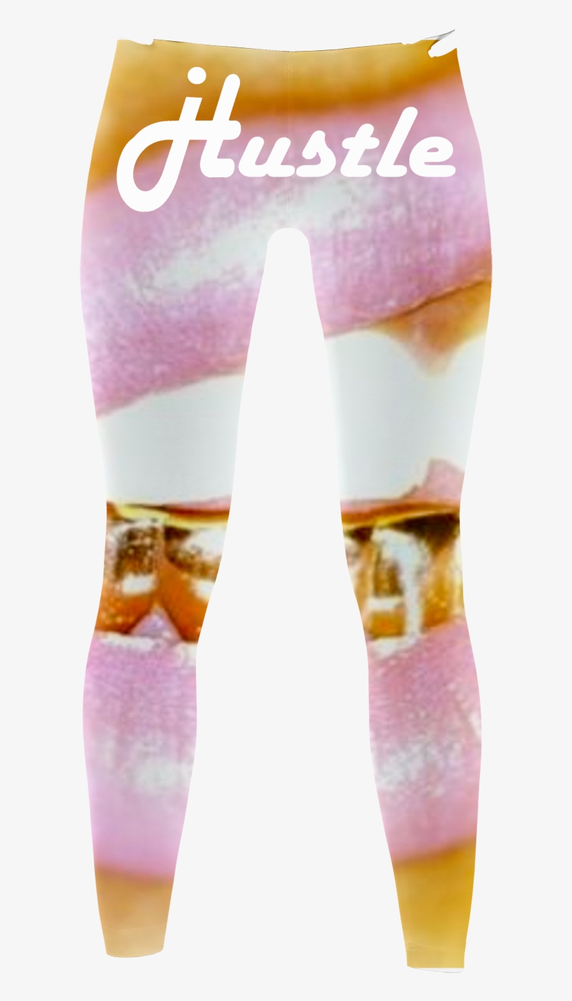 Ihustle Gold Teeth Leggings - Leggings, transparent png