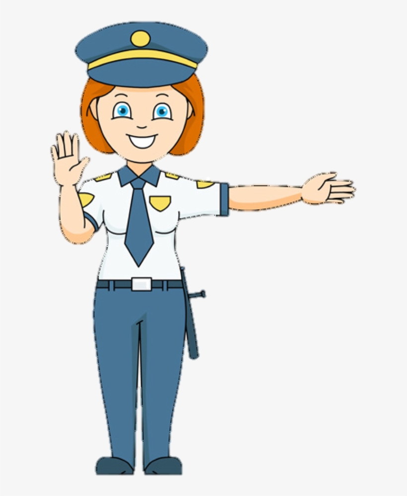 The Great Big Car And Truck Book - Police Lady Clip Art, transparent png